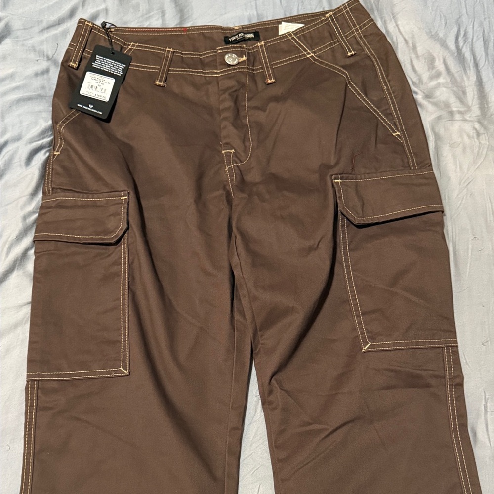 True Religion Dark Brown Cargo Pants